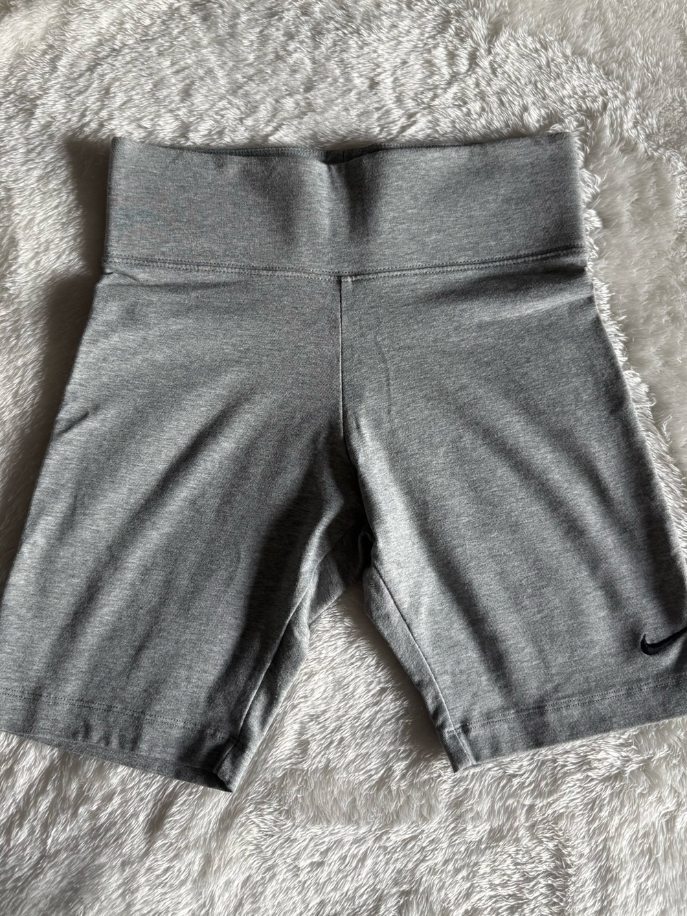 Nike Heather Gray High-Rise Bike Shorts